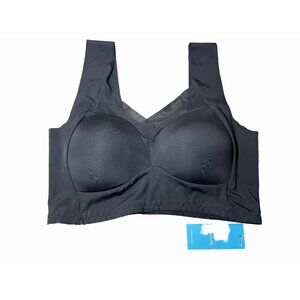 NWT Cupshe Seamless Wireless Comfort Bra - Black - Size Large